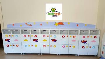 Kapaklı Plastik Kutulu Kişisel Öğrenci dolabı