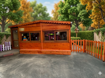 Dış mekan öğretmenler odası 4x4x3 h