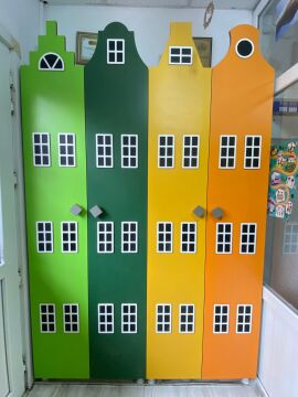 Renkli Portmanto ve Ayakkabılık 155*35*210