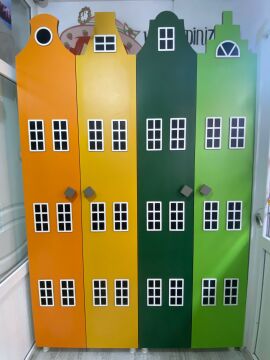 Renkli Portmanto ve Ayakkabılık 155*35*210