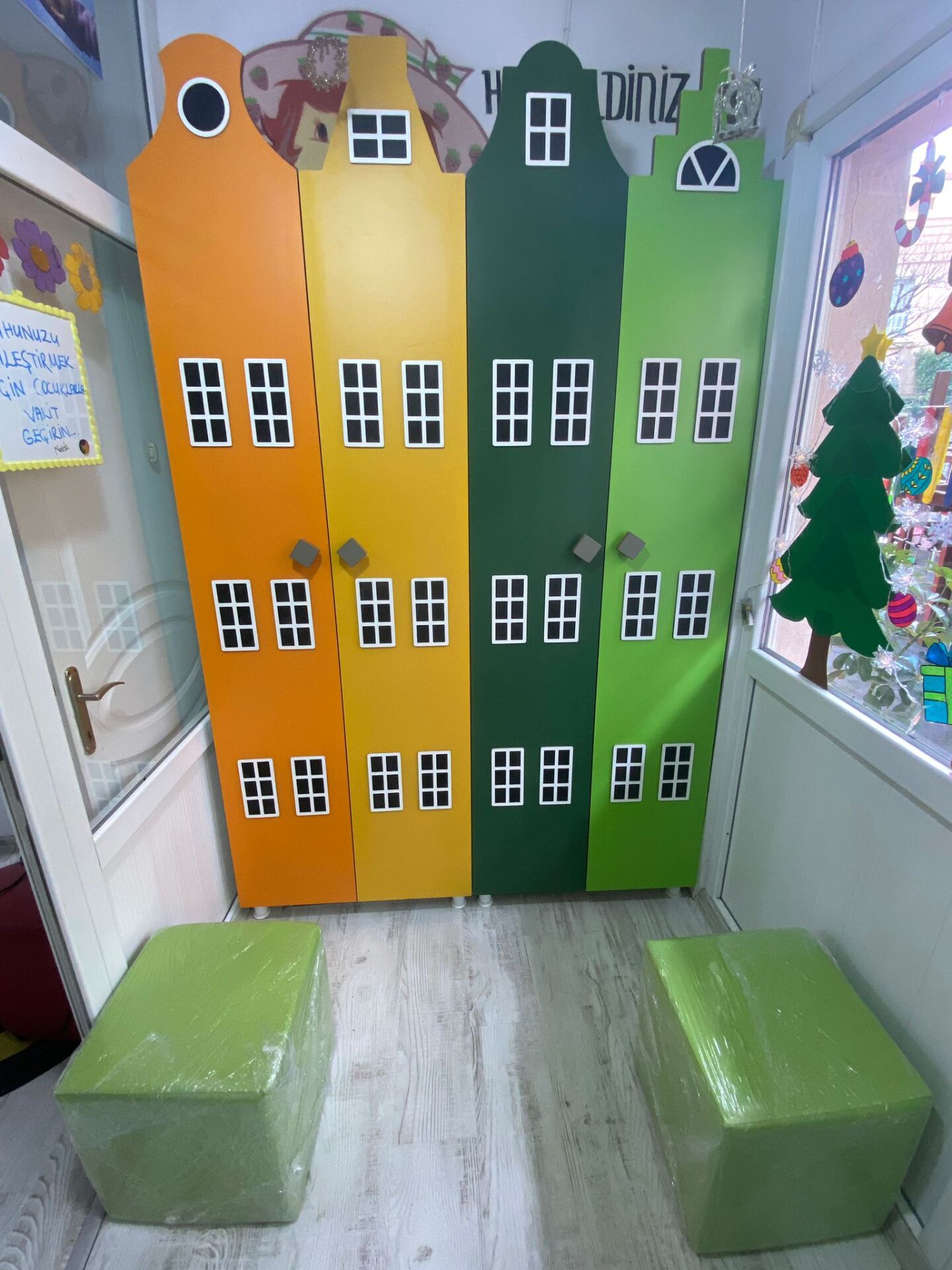 Renkli Portmanto ve Ayakkabılık 155*35*210