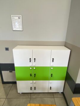 Kapaklı Kilitli Kişisel Öğrenci Dolabı 9 kapaklı