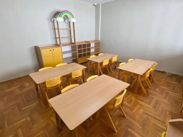 Gökkuşağı Kitaplıklı Sınıf dolabı 360 cm